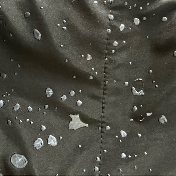 Women’s MYCRA PAC Raindrops Charcoal/black Rain coat with hood in size XL - Picture 9 of 11